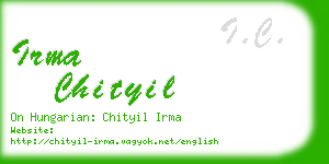 irma chityil business card